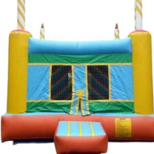 Happy Birthday Bounce House with Candles