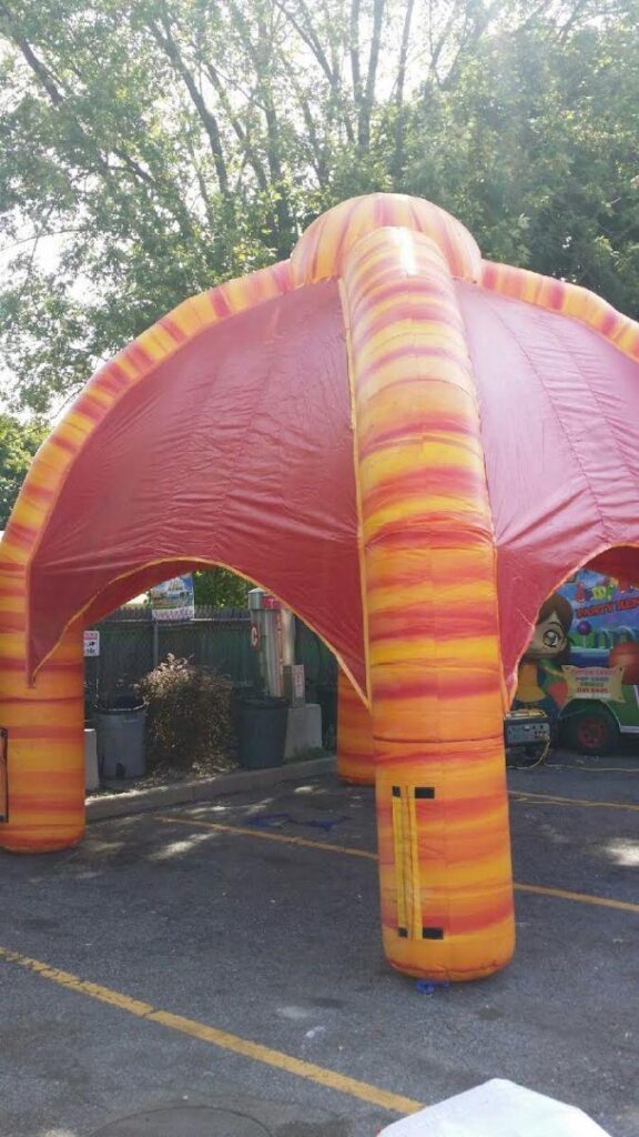 Inflatable 15x15 Orange and Yellow Tent
