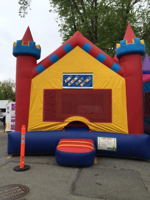 Red, Blue & Yellow Castle Bounce House